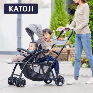 KATOJI ベビーカー 2-Seater グレー [保証期間：1年間]【あす着】