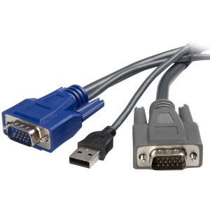 StarTech SVUSBVGA6 [パソコン自動切替器専用2 in 1 USB/VGA 極細KVMケーブル 1.5m]