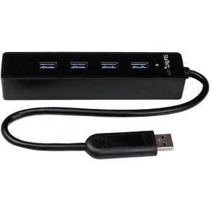 StarTech ST4300PBU3 ブラック [4ポート SuperSpeed USB3.0ハブ ポータブルミニUSB Hub 1x USB 3.0 A (オス)-4x USB 3.0 A (メス)]
