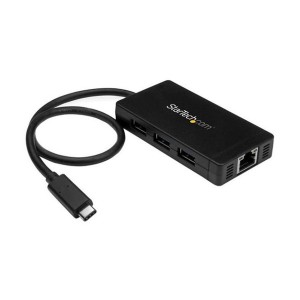 StarTech HB30C3A1GE [3ポートUSB 3.0ハブ USB Type-C接続 GbE対応 ACアダプタ付属]