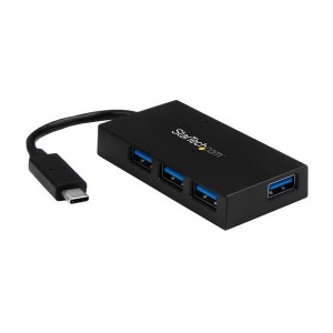 StarTech HB30C4AFS ブラック [4ポートUSB 3.0ハブ USB Type-C接続 USB-C-4×USB-A セルフパワー対応ACアダプタ付属]