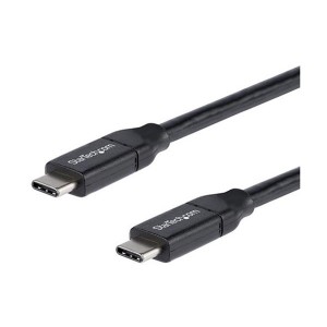 StarTech USB2C5C2M ブラック [USB-C-USB-C ケーブル 2m オス/オス USB 2.0(480Mbps)準拠 給電充電対応(最大5A) USB-IF認証取得]