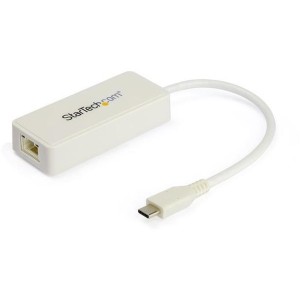 StarTech US1GC301AUW USB Type-C 有線LANアダプタ ホワイト USB-Aポート付属 USB-C-ギガビットEthernet変換NIC