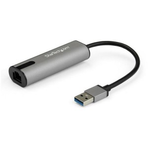 StarTech US2GA30 ブラック & スペースグレー USB Type-A 有線LANアダプタ 2.5GBASE-T対応 USB-A-2.5ギガビットEthernet変換NIC