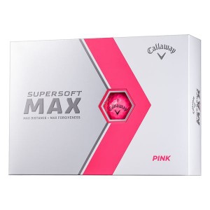 キャロウェイ SUPERSOFT(スーパーソフト) MAX ゴルフボール 2023年 ピンク 1ダース(12個入り)