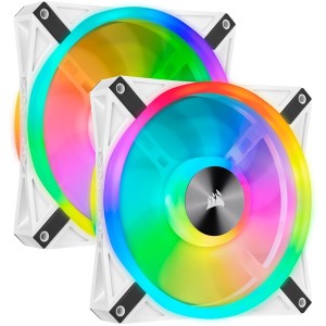 Corsair CO-9050106-WW iCUE QL140 RGB White Dual Fan Kit [PCケースファン]