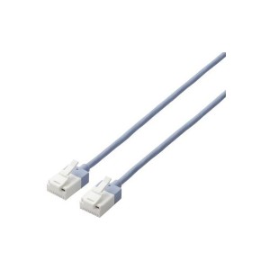 ELECOM LD-GPASST/BU10 LANケーブル CAT6A スーパースリム 爪折れ防止 1.0m ブルー