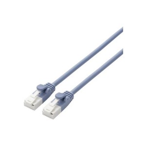 ELECOM LD-GPAYT/BU05 やわらかLANケーブル CAT6A 爪折れ防止 0.5m ブルー