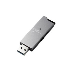 ELECOM MF-DAU3128GBK USBメモリー USB3.0対応 スライド式 高速 DAU 128GB ブラック メーカー直送
