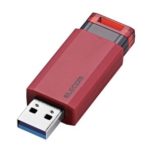 ELECOM MF-PKU3032GRD USBメモリー USB3.1(Gen1)対応 ノック式 オートリターン機能付 32GB レッド