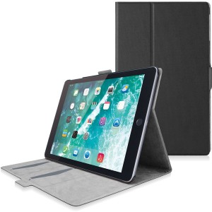 ELECOM TB-A18RWVFUBK 9.7インチ iPad 2018年モデル 2017年モデル フラップカバー レザー フリーアングル 黒 メーカー直送