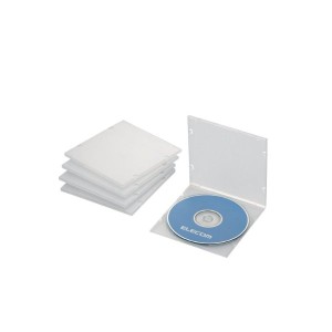 ELECOM CCD-JPCS5CR クリア [Blu-ray/DVD/CDケース 5枚セット(スリム/PP/1枚収納)]