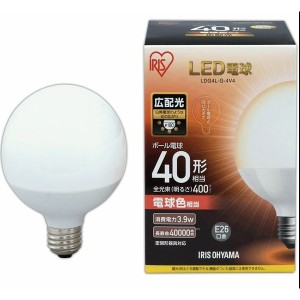 アイリスオーヤマ LDG4L-G-4V4 ECOHiLUX [LED電球(E26口金・40W相当・400lm・電球色)]