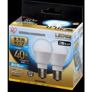 アイリスオーヤマ LDA4N-G-E17/W-4T52P ECOHiLUX [LED電球 (E17口金・40W相当・440lm・昼白色) 2個]