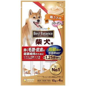 ユニチャーム ベストバランスおやつ 柴犬用 高齢向け 鶏ささみ 15gx4本