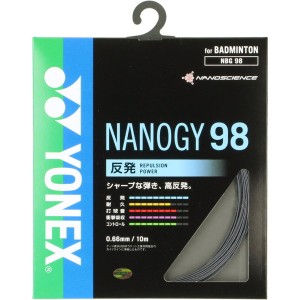 YONEX ヨネックス バドミントン用 ガット ナノジー98 メタリックブラック NBG98 101