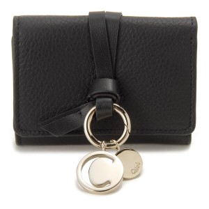 Chloe クロエ 三つ折り財布 ブラック CHC21WP946 F57 001 ALPHABET MINI TRI FOLD BLACK 【並行輸入品】