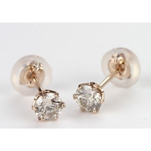 ドウシシャ 18金ピンクゴールド ダイヤモンド ピアス 0.2ct DVTFN20PGD