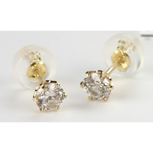 ドウシシャ 18金イエローゴールド ダイヤモンド ピアス 0.2ct DVTFN20YGD