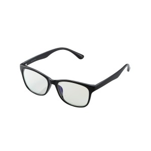 ELECOM G-BUC-W02BK ブルーライトカット眼鏡 クリアレンズ ウェリントンフレーム ブラック メーカー直送