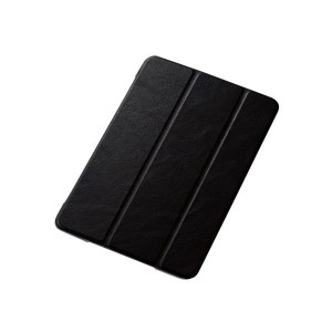 ELECOM TB-A19SWVBK ブラック [iPad mini 2019/フラップカバー/背面クリア/ソフトレザー/2アングル] メーカー直送