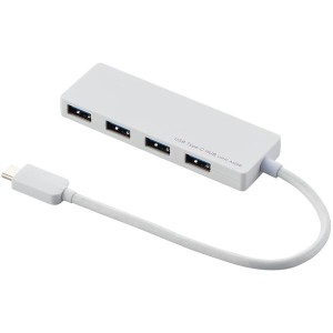 ELECOM U3HC-A429BWH ホワイト [USB Type-C接続4ポートUSB3.1ハブ]