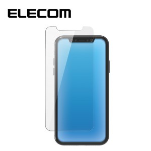 ELECOM PM-A19BFLGGBL iPhone 5.8インチ X/XS 保護フィルム ガラス 9H ブルーライトカット 指紋防止 0.33mm