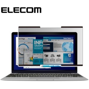 ELECOM EF-PFNS14W [のぞき見防止 フィルター 14インチ パソコン PC 反射防止 ブルーライトカット ハードコート] メーカー直送