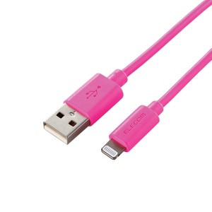 ELECOM MPA-UAL10PN [iPhoneケーブル ライトニングケーブル 1m iPad iPod データ通信 充電 USB-A Lightning ピンク]