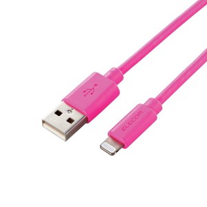 ELECOM MPA-UAL15PN [iPhoneケーブル ライトニングケーブル 1.5m iPad iPod データ通信 充電 USB-A Lightning ピンク]