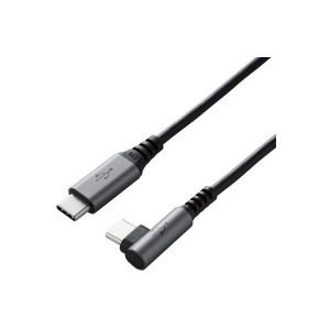 ELECOM U2C-CCL05NBK USBケーブル 2.0 タイプC 0.5m L字コネクタ 認証品 PD対応 3A出力 スマホ タブレット モバイルバッテリー ブラック