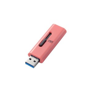 ELECOM MF-SLU3032GRD [USBメモリ 32GB USB3.2(Gen1) 高速データ転送 スライド式 キャップなし ストラップホール付 レッド]