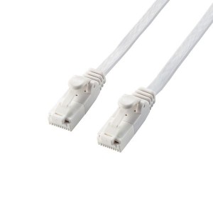 ELECOM LD-GFAT/WH70 LANケーブル Cat6A ツメが折れない フラット 7m ホワイト