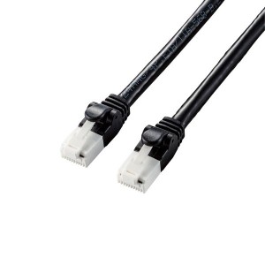 ELECOM LD-GPAT/BK30 LANケーブル Cat6A ツメが折れない 3m ブラック