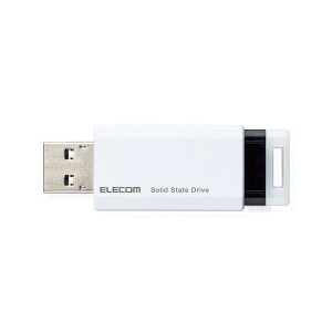 ELECOM ESD-EPK1000GWH [SSD 外付け ポータブル 1TB 小型 ノック式 USB3.2(Gen1)対応 ホワイト PS4/PS4Pro/PS5] メーカー直送