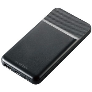 ELECOM DE-C32-10000BK [モバイルバッテリー MagSafe対応 PD対応 10000mAh USB-C×1 USB-A×1 マグネット iPhone ブラック] メーカー直送