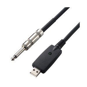 ELECOM DH-SHU30BK [オーディオインターフェース シールドケーブル USB-φ6.3 3m 楽器用 黒] メーカー直送