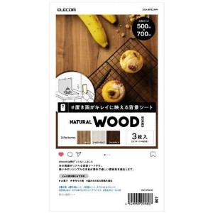 ELECOM DGA-BPBGNW NATURAL WOOD [撮影用背景シート 大判サイズ 6枚入] メーカー直送