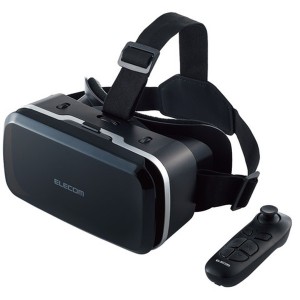 ELECOM VRG-M02RBK ブラック VRゴーグル VRリモコン ピント調整 目幅調節 スマホ 4.8〜7インチ対応 メーカー直送