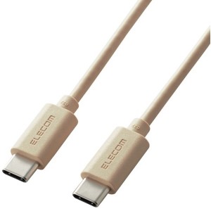 ELECOM MPA-CCI10BE ベージュ USB-C to USB-C 充電ケーブル 1m PD対応 最大60W iPad Android各種 超急速 インテリアカラー