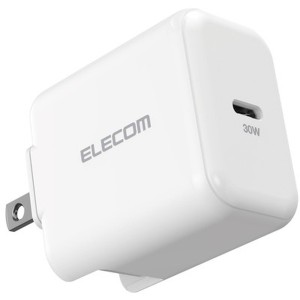 ELECOM ACDC-PD2130WH ホワイト PD 充電器 30W USB タイプC 1ポート スイングプラグ PSE技術基準適合 ノートPC