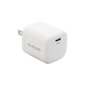 ELECOM MPA-ACCP29WH ホワイト USB Type-C 充電器 PD 対応 45W タイプC ×1 GaN 小型 軽量 ACアダプター コンセント
