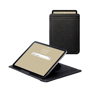 ELECOM TB-A22RPPLSBK iPad 10.2〜11インチ ケース レザー ポーチ ApplePencil収納可 マグネット スリップイン ブラック メーカー直送