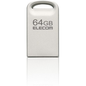 ELECOM MF-SU3A064GSV シルバー USBメモリ 64GB USB3.2(Gen1)/3.1(Gen1)/3.0/2.0 USB A 超小型 読込最大200MB/s メーカー直送