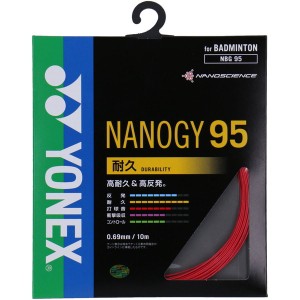 YONEX ヨネックス バドミントン用 ガット ナノジー95 レッド NBG95 001