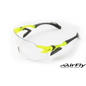 AirFly AF301C31BK スポーツサングラス チョウコウ(ネオンイエロー) ノーズパットレス スポーツ トレッキング ゴルフ ジゴスペック