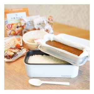THANKO サンコー 2段式超高速弁当箱炊飯器 1合炊き 一人暮らし 新生活 ミニ 小型 コンパクト 時短 一人用 0.5合 ご飯 TKFCLDRC【あす着】