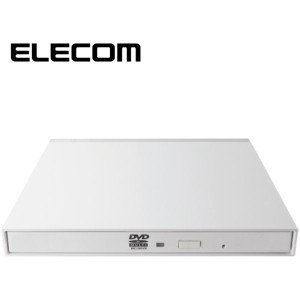 ELECOM LDR-PMK8U2CLWH [DVDマルチ ドライブ 外付け mini-B USB2.0 書き込み / データバックアップ ホワイト] メーカー直送