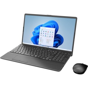 富士通 FMVA53H2B ブライトブラック LIFEBOOK AHシリーズ ノートパソコン 15.6型 Win11 Home ブルーレイドライブ Office搭載