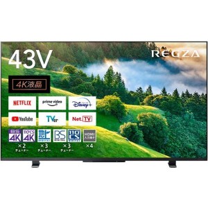 東芝 43M550L REGZA(レグザ) [43V型 地上・BS・110度CSデジタル 4K内蔵 液晶テレビ]【あす着】